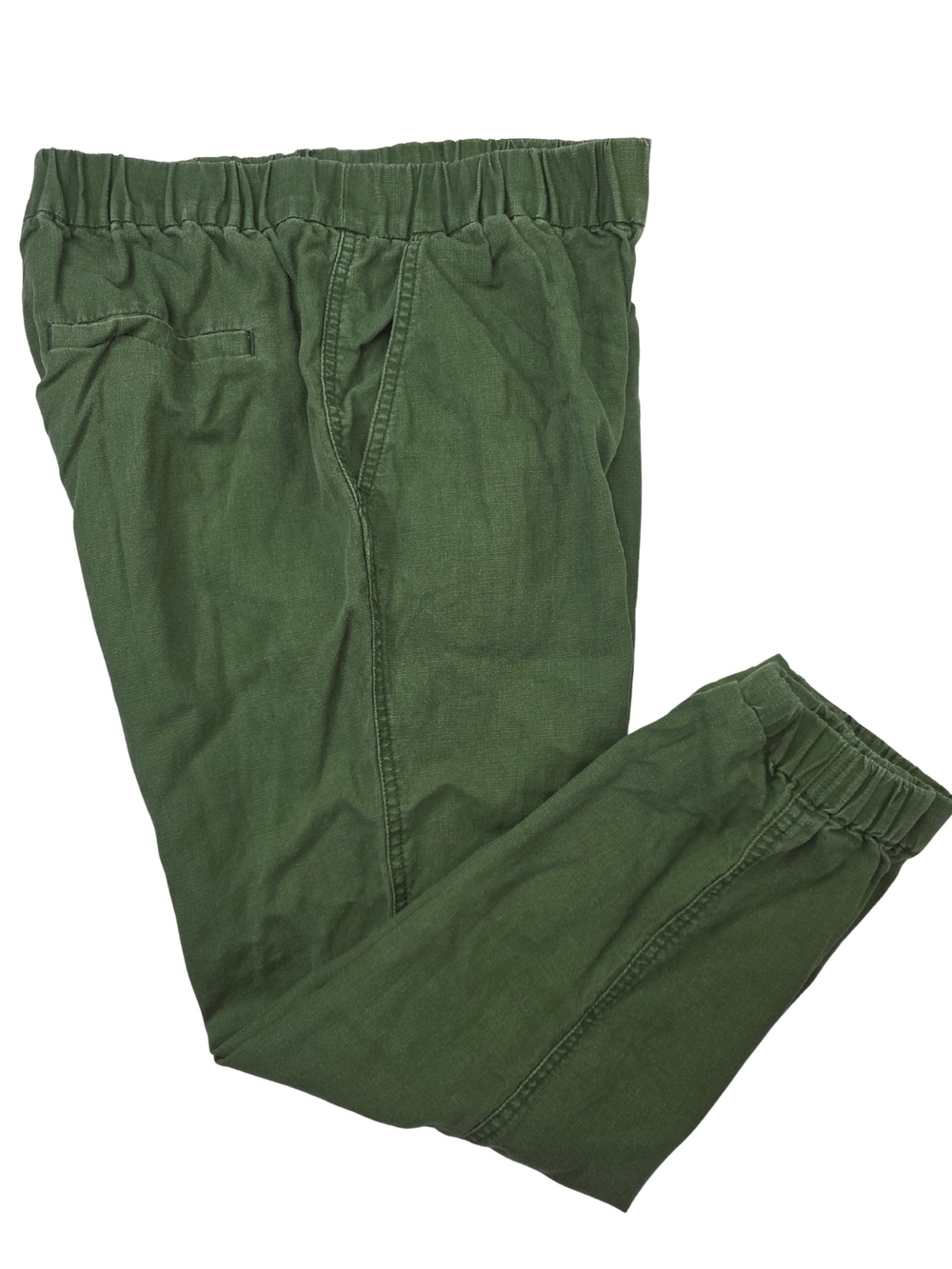 J. Crew Linen Blend Green Size 2 Jogger Pull-On Pants 3751-CV